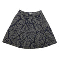 BODEN Womens Navy Blue & Grey Cotton Blend Pleated Short Skirt UK 10 Floral