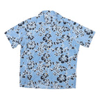 TEN TWO ONE Mens Blue Floral Pattern Shirt M Summer Casual Polyester Blend