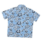 TEN TWO ONE Mens Blue Floral Pattern Shirt M Summer Casual Polyester Blend