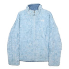 THE NORTH FACE Womens Blue Reversible Zip Fleece Jacket XS Polyester