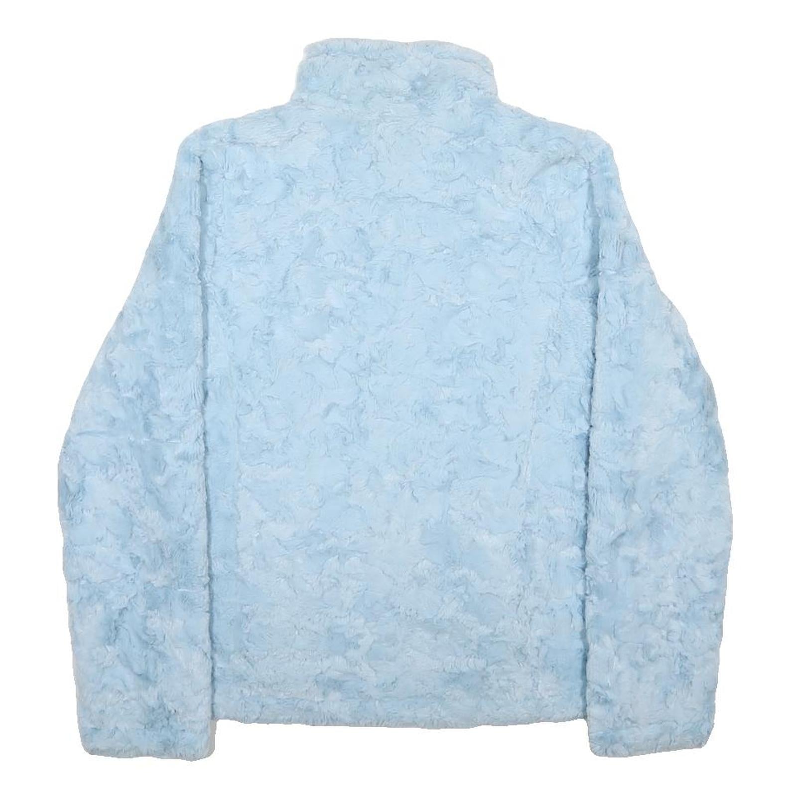 THE NORTH FACE Womens Blue Reversible Zip Fleece Jacket XS Polyester