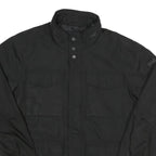 DKNY Mens Black Classic Jacket M Polyester Zip Plain Casual Lightweight