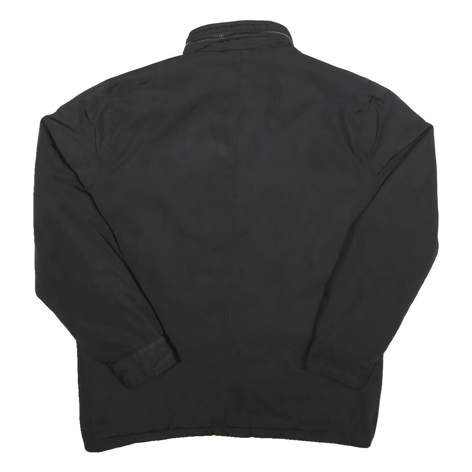 DKNY Mens Black Classic Jacket M Polyester Zip Plain Casual Lightweight