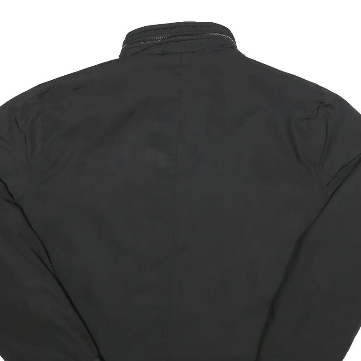 DKNY Mens Black Classic Jacket M Polyester Zip Plain Casual Lightweight