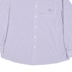 CHAPS Mens Purple & White Check Shirt 2XL Button Down Long Sleeve Casual Cotton