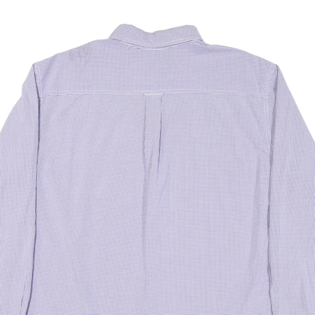 CHAPS Mens Purple & White Check Shirt 2XL Button Down Long Sleeve Casual Cotton