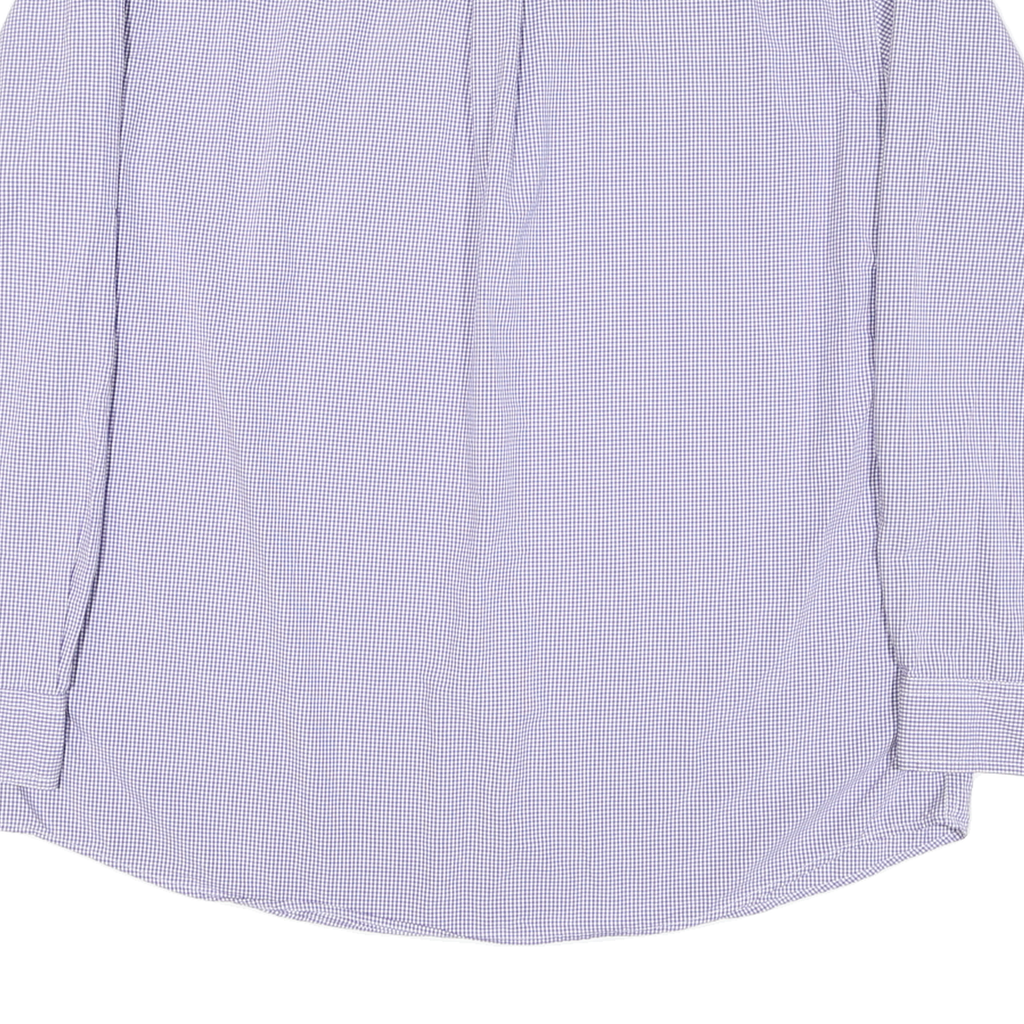 CHAPS Mens Purple & White Check Shirt 2XL Button Down Long Sleeve Casual Cotton