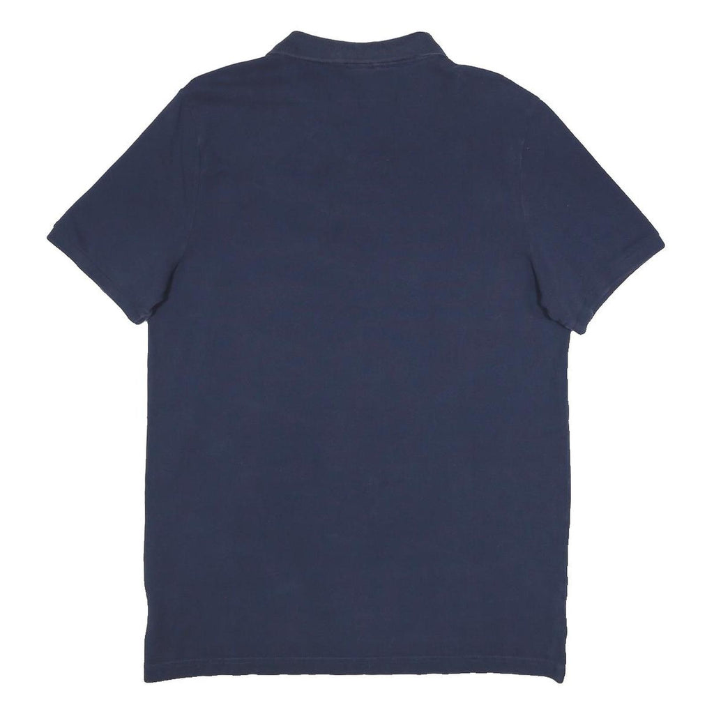 NIKE Mens Navy Blue Polo Shirt Short Sleeve Cotton L Logo Casual
