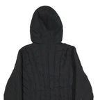 TOMMY HILFIGER Womens Black Hooded Jacket XL Polyester Blend Plain Zip Outdoor