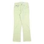 CALVIN KLEIN Womens Jeans Yellow Regular Straight Denim W26 L28 Zip Cotton Blend