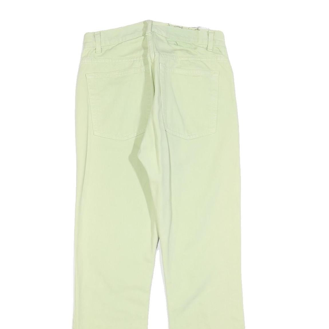 CALVIN KLEIN Womens Jeans Yellow Regular Straight Denim W26 L28 Zip Cotton Blend