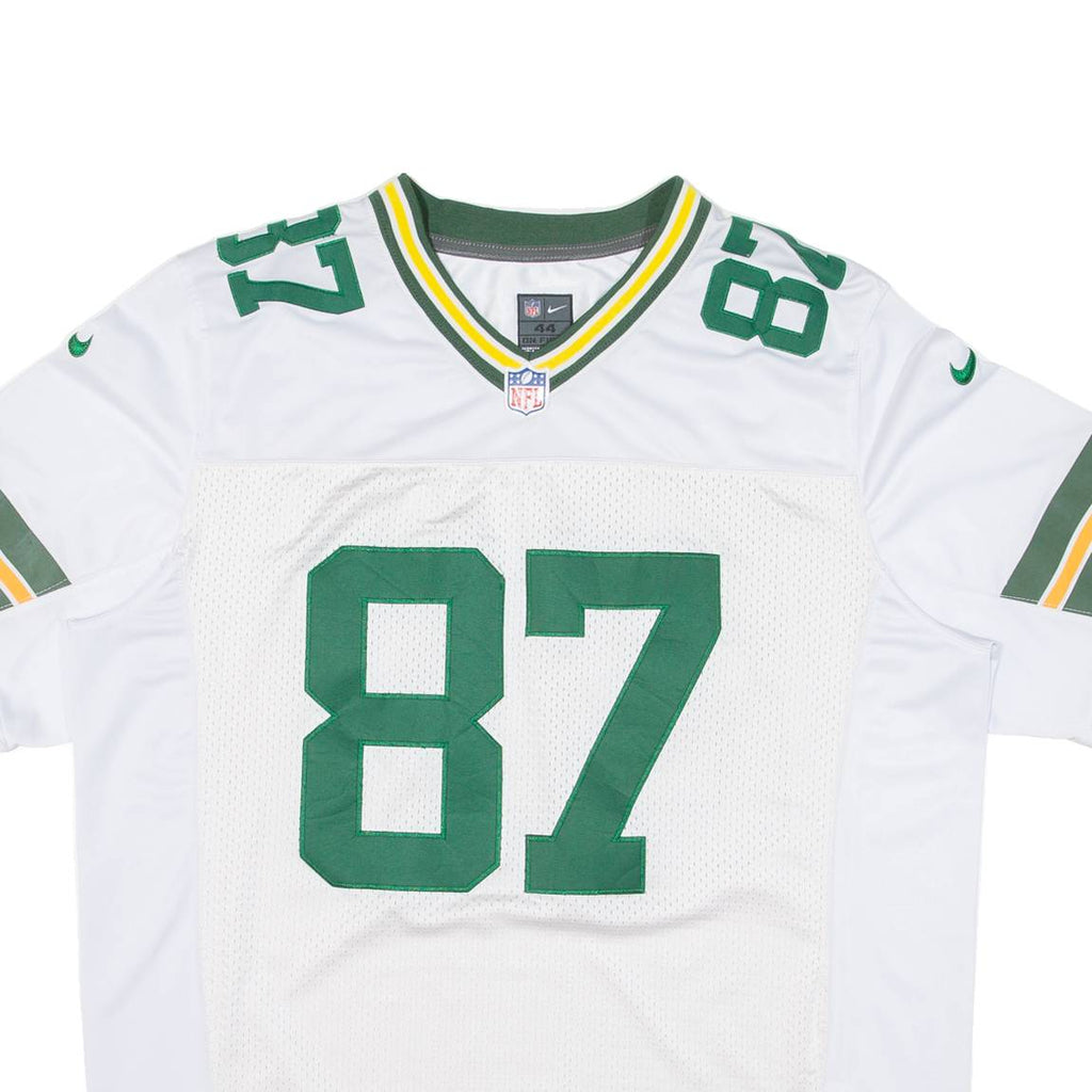 NIKE NFL Green Bay Packers Mens Jersey White USA V-Neck XL