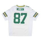 NIKE NFL Green Bay Packers Mens Jersey White USA V-Neck XL