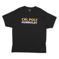 CHAMPION Mens Black Cal Poly Humboldt Graphic T-Shirt XL Short Sleeve Crew Neck