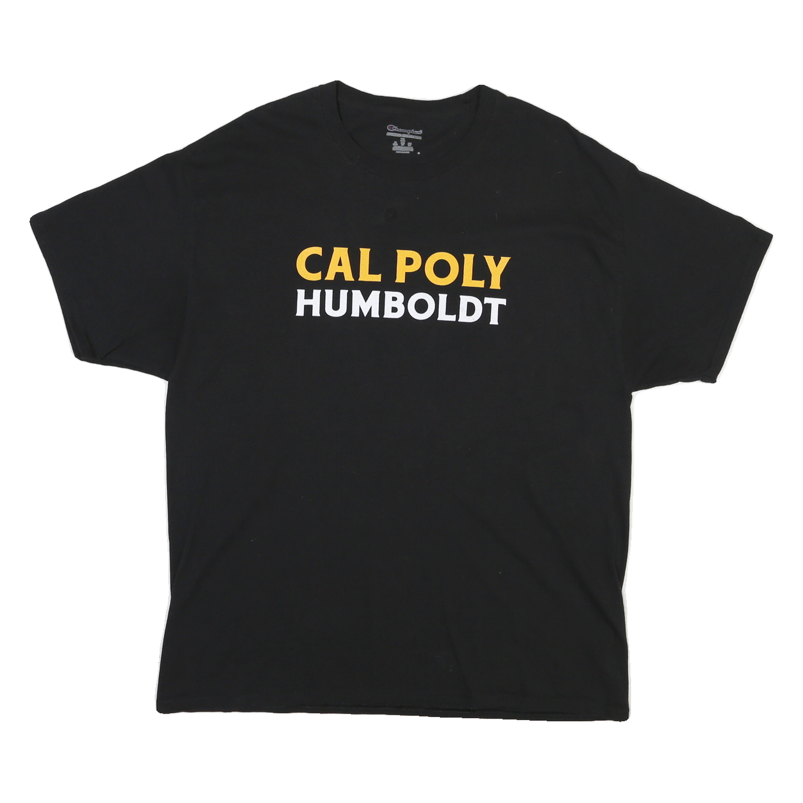 CHAMPION Mens Black Cal Poly Humboldt Graphic T-Shirt XL Short Sleeve Crew Neck