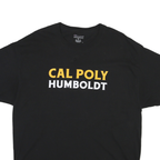 CHAMPION Mens Black Cal Poly Humboldt Graphic T-Shirt XL Short Sleeve Crew Neck