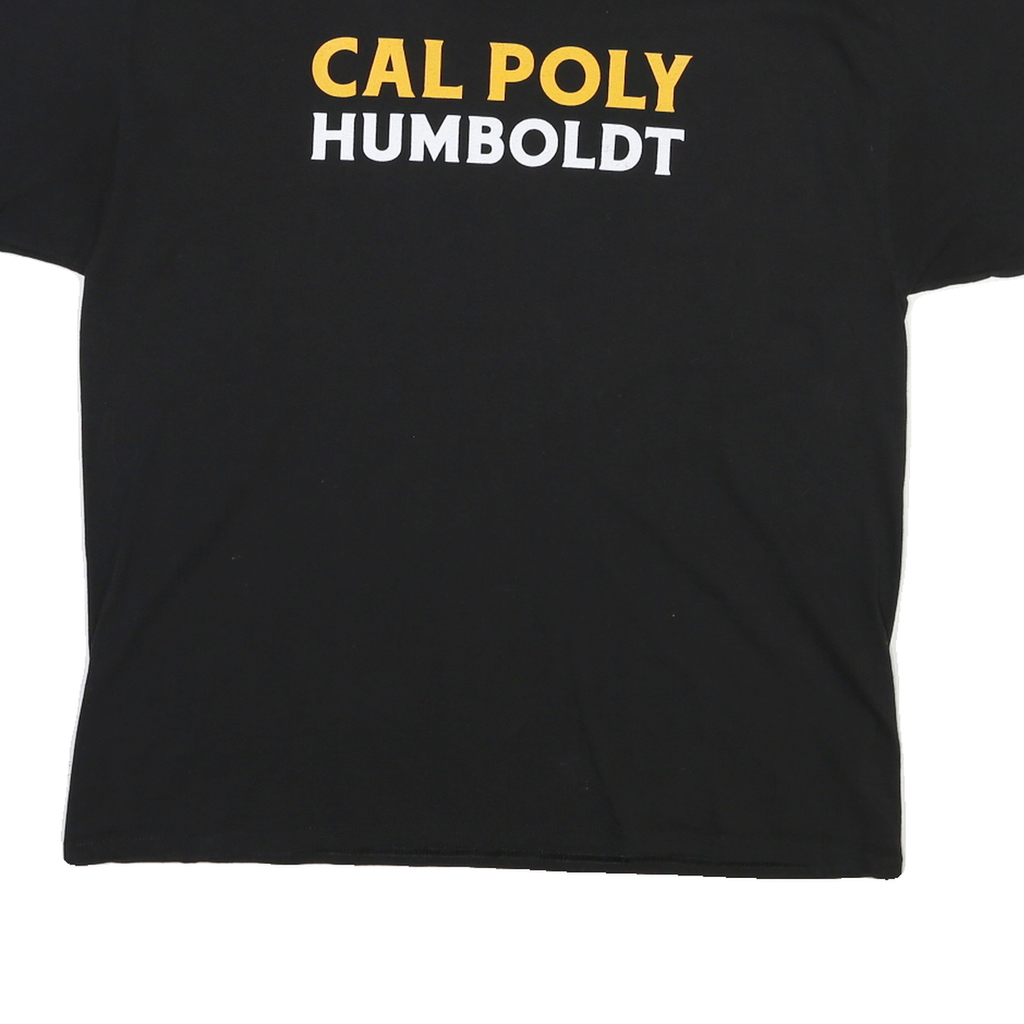 CHAMPION Mens Black Cal Poly Humboldt Graphic T-Shirt XL Short Sleeve Crew Neck