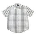 NAUTICA Mens White & Black Checked Short Sleeve Shirt L Casual Cotton