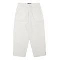 MADIE'S FASHION Womens Linen Blend White Relaxed Tapered Trousers W26 L22 Casual