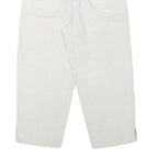 MADIE'S FASHION Womens Linen Blend White Relaxed Tapered Trousers W26 L22 Casual