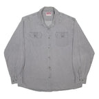 WRANGLER Mens Grey Casual Shirt XL Cotton Blend Long Sleeve Button