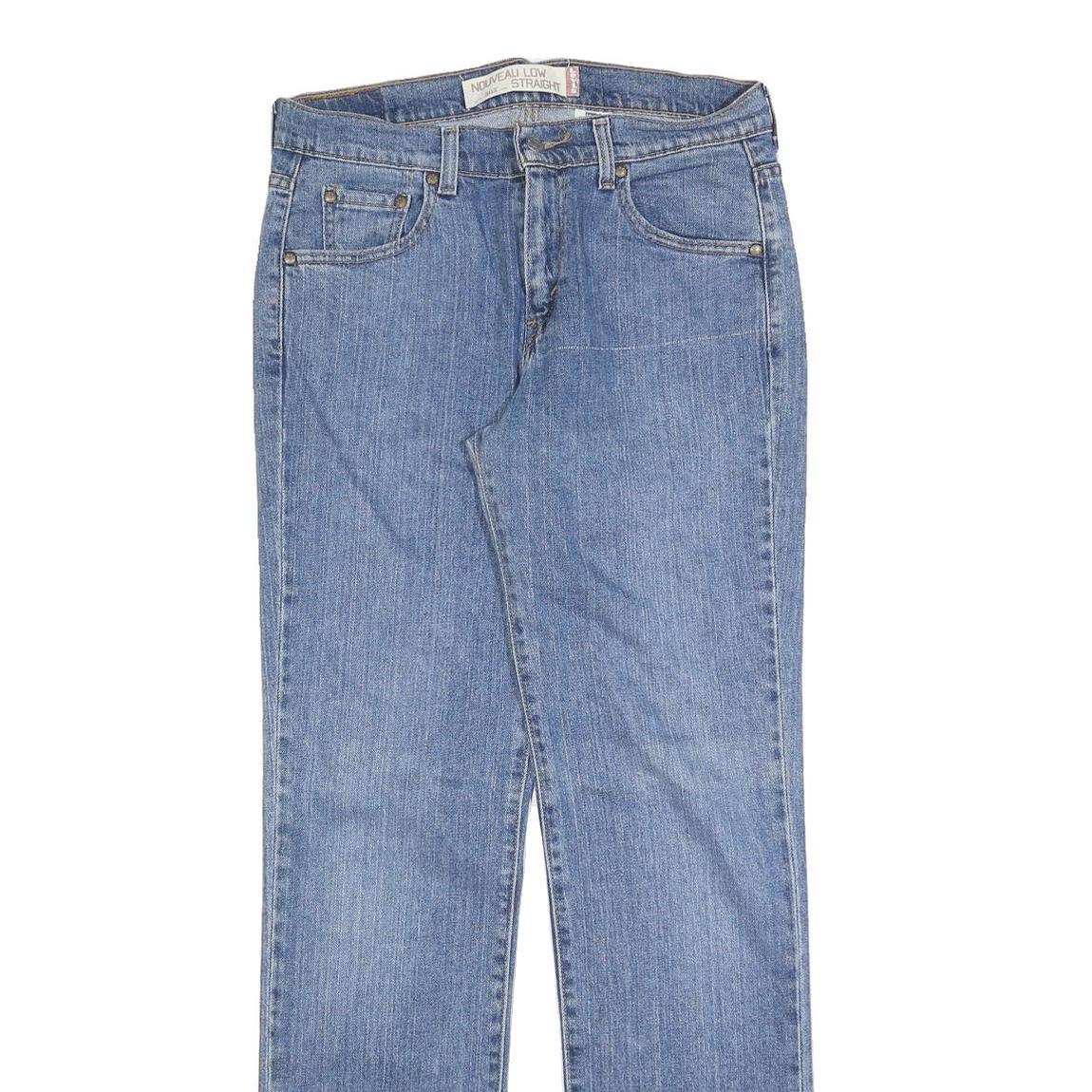 LEVI'S 505 Womens Jeans Blue Regular Straight Denim Medium W30 L32 Classic Zip