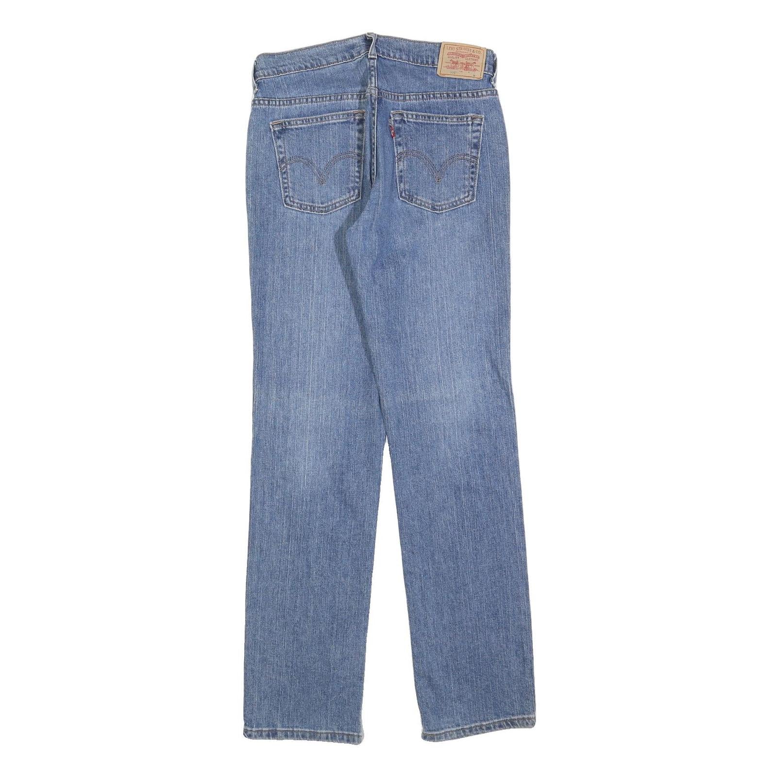 LEVI'S 505 Womens Jeans Blue Regular Straight Denim Medium W30 L32 Classic Zip