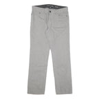 CALVIN KLEIN JEANS Mens Regular Fit Grey Cotton Blend Zip Trousers W34 L32
