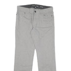CALVIN KLEIN JEANS Mens Regular Fit Grey Cotton Blend Zip Trousers W34 L32