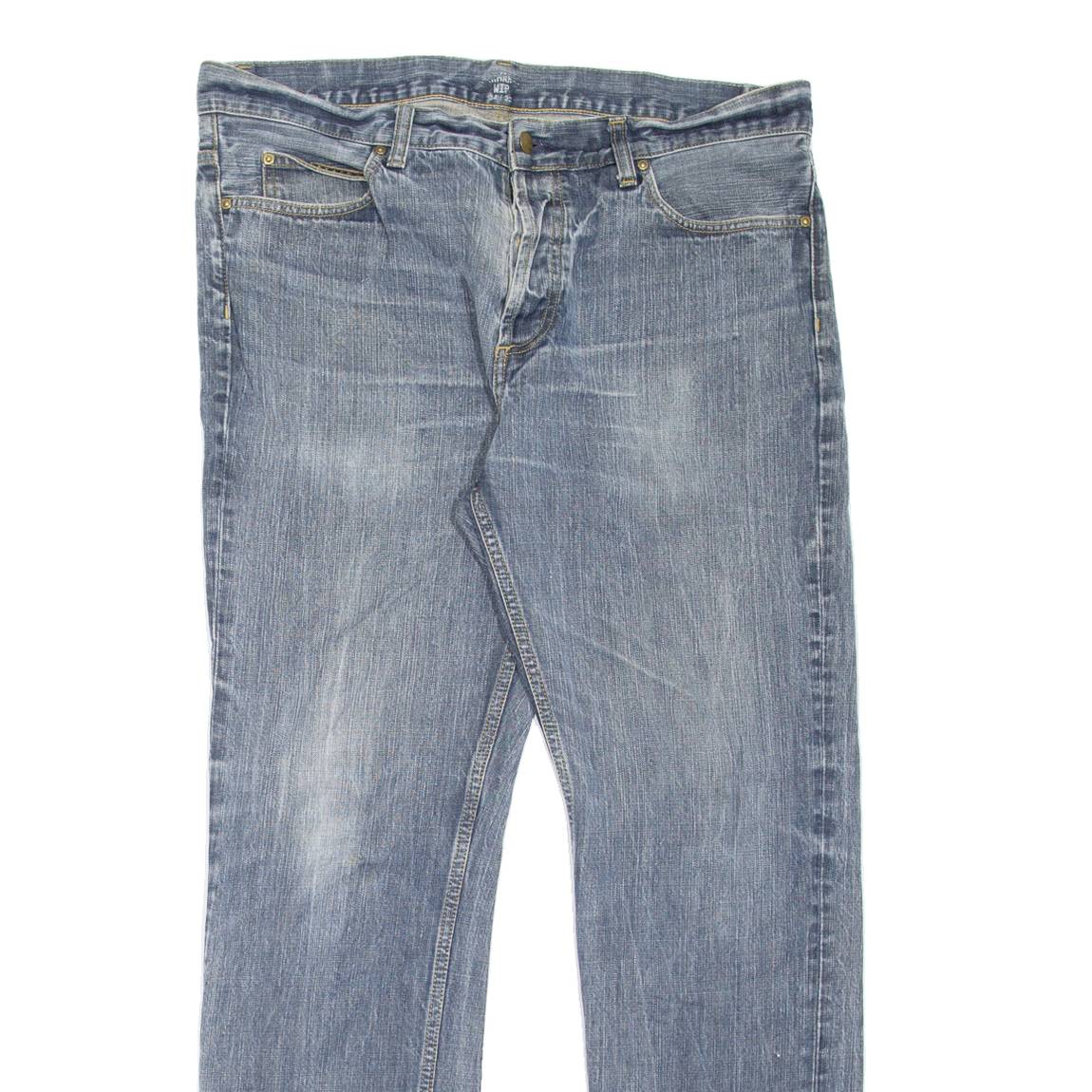 CARHARTT WIP Bexar Pant Mens Jeans Blue Regular Straight Stone Wash W37 L32