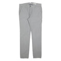 REVIEW Mens Cotton Blend Slim Grey Trousers W34 L32 Classic Zip Closure