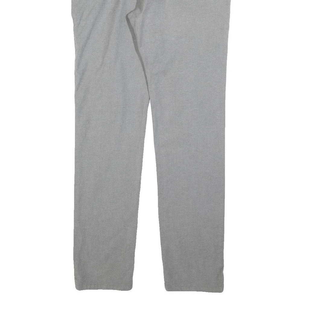 REVIEW Mens Cotton Blend Slim Grey Trousers W34 L32 Classic Zip Closure