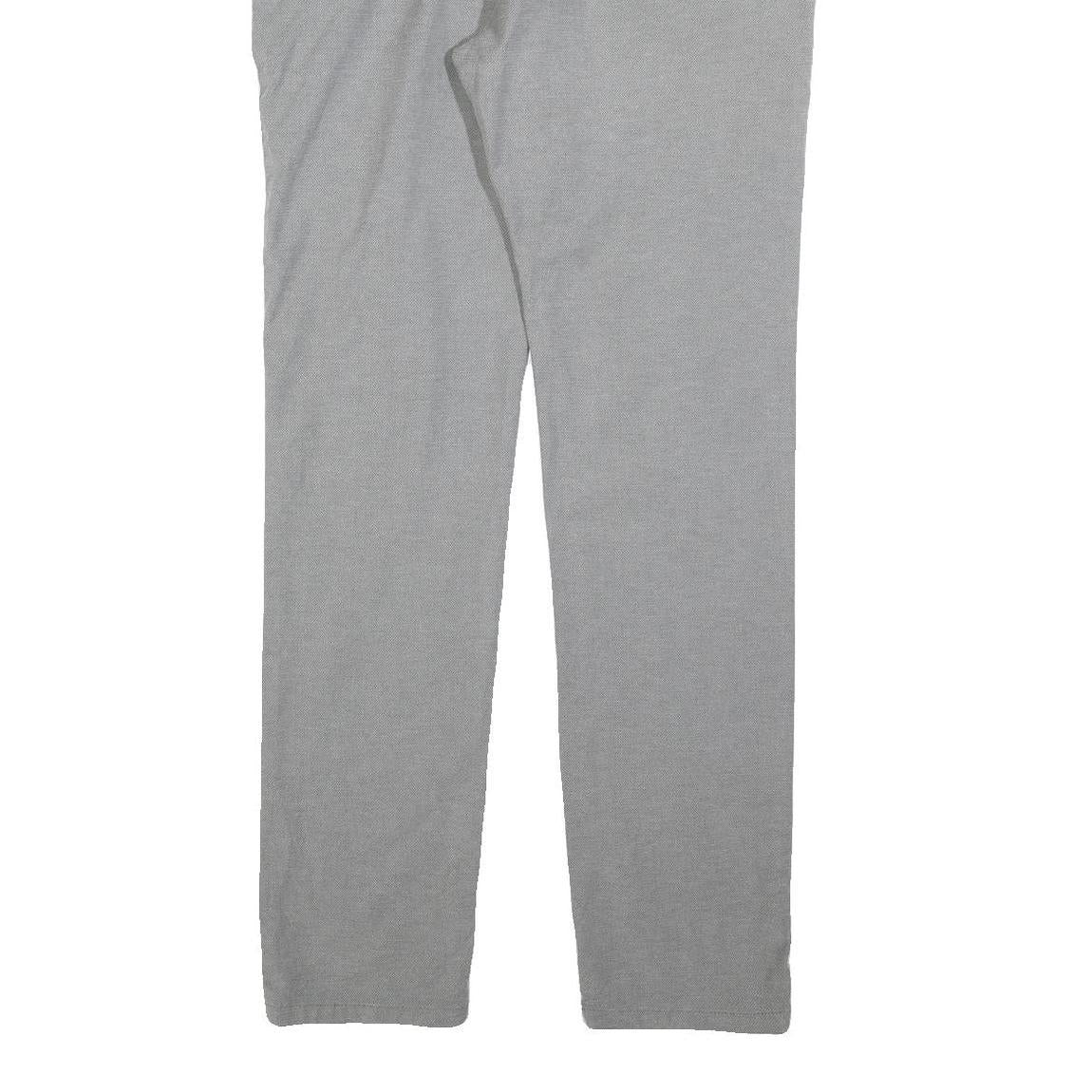 REVIEW Mens Cotton Blend Slim Grey Trousers W34 L32 Classic Zip Closure