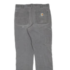 CARHARTT Mens Grey Regular Jeans Denim W34 L31 Workwear Casual Zip Closure