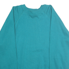 HANES Mens Blue Crew Neck XL Cotton Blend Pullover Sweatshirt Printed Design