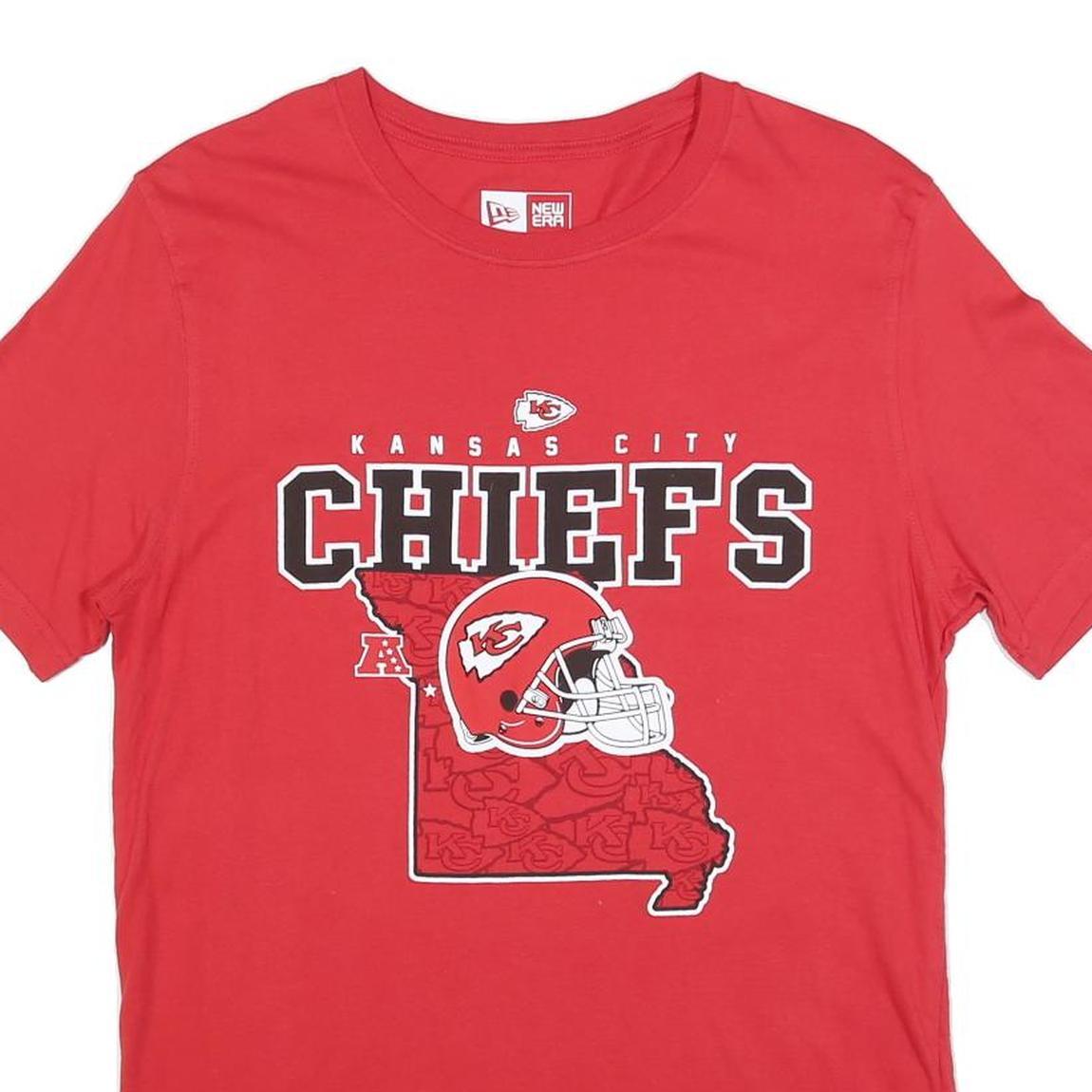 NEW ERA Mens Red Kansas City Chiefs T-Shirt M Short Sleeve Crew Neck NFL