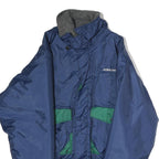 STEARNS Mens Blue & Green Zip Jacket M Polyester Plain Warm Casual