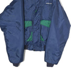 STEARNS Mens Blue & Green Zip Jacket M Polyester Plain Warm Casual