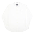 NAUTICA Mens White XL Classic Fit Cotton Blend Shirt Long Sleeve Button Plain