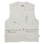 PEACE Mens Beige Cotton Blend Utility Jacket XL Zip Pocketed Casual