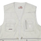 PEACE Mens Beige Cotton Blend Utility Jacket XL Zip Pocketed Casual