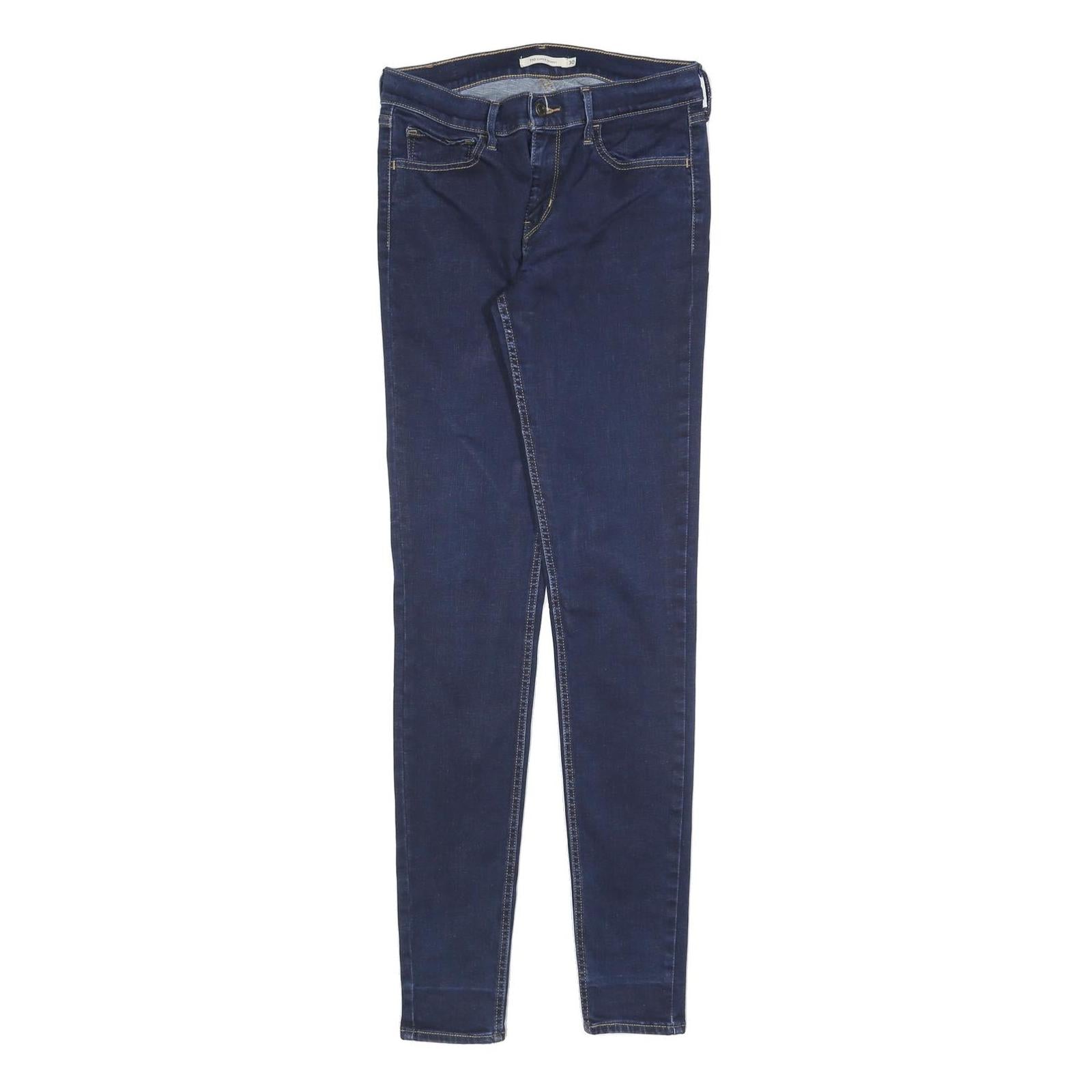 LEVI'S 710 Womens Jeans Blue Slim Skinny Denim Dark W30 L34 Stretch Cotton