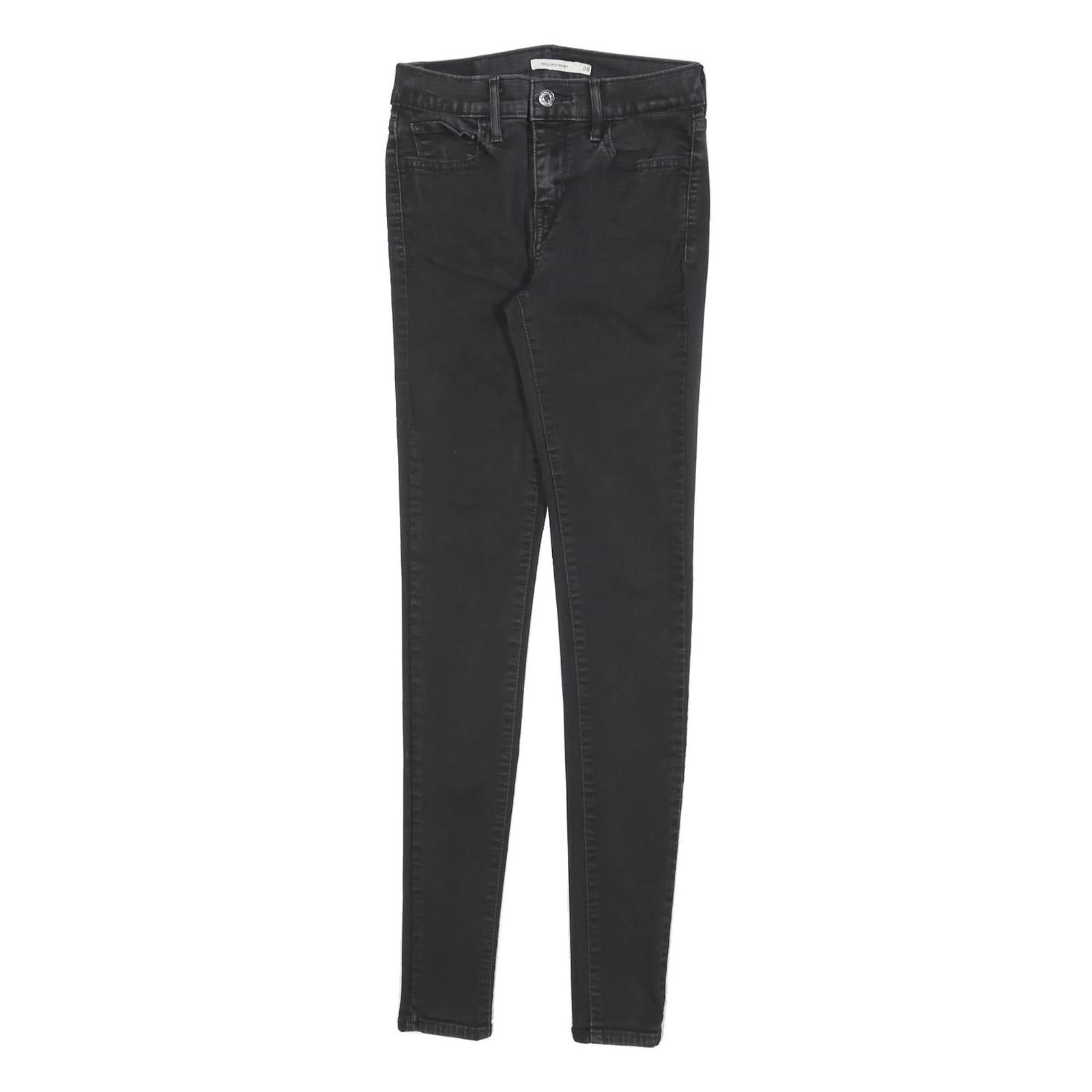 LEVI'S 710 Womens Jeans Black Slim Skinny Denim W28 L32 Stretch Cotton Blend