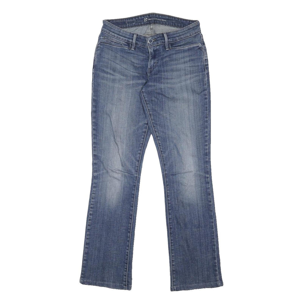 LEVI'S Womens Blue Regular Straight Denim Medium W27 L30 Zip Jeans