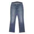 LEVI'S Womens Blue Regular Straight Denim Medium W27 L30 Zip Jeans