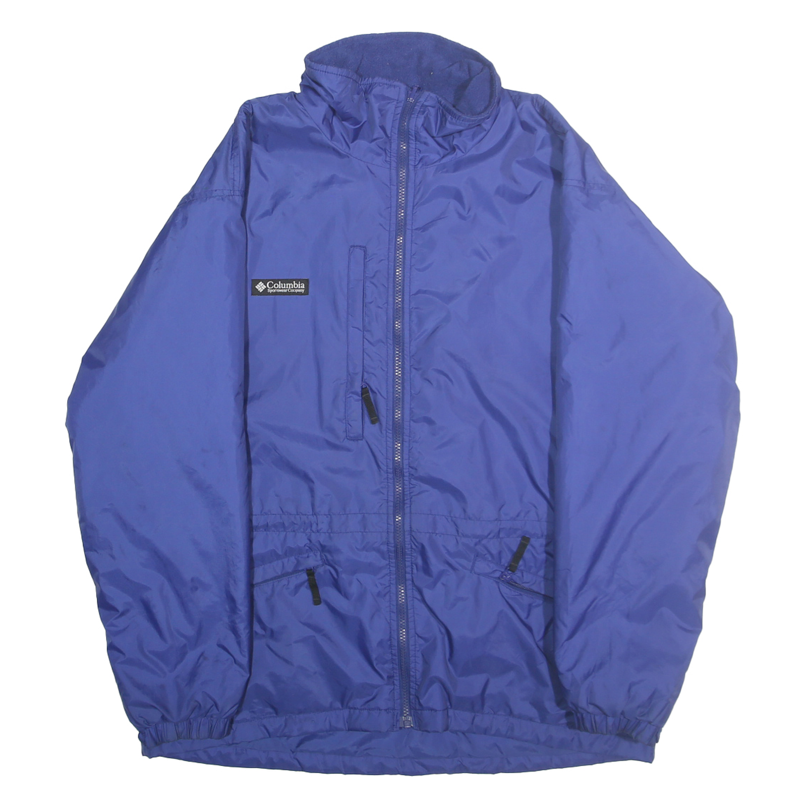 COLUMBIA Womens Blue Nylon Sportswear Zip Up Jacket L Outdoor Lightweight