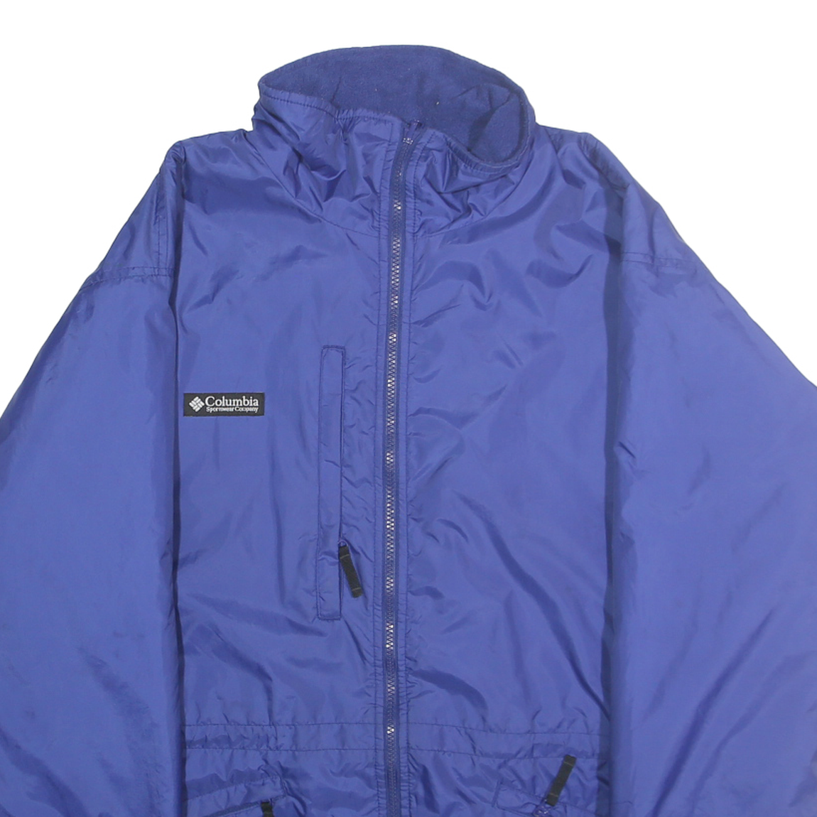 COLUMBIA Womens Blue Nylon Sportswear Zip Up Jacket L Outdoor Lightweight