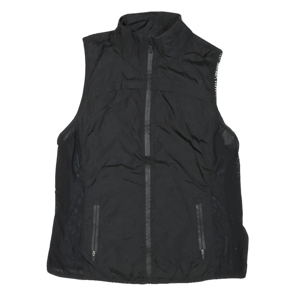 CALVIN KLEIN Womens Black Outdoor Jacket S Polyester Blend Plain Zip Lightweight