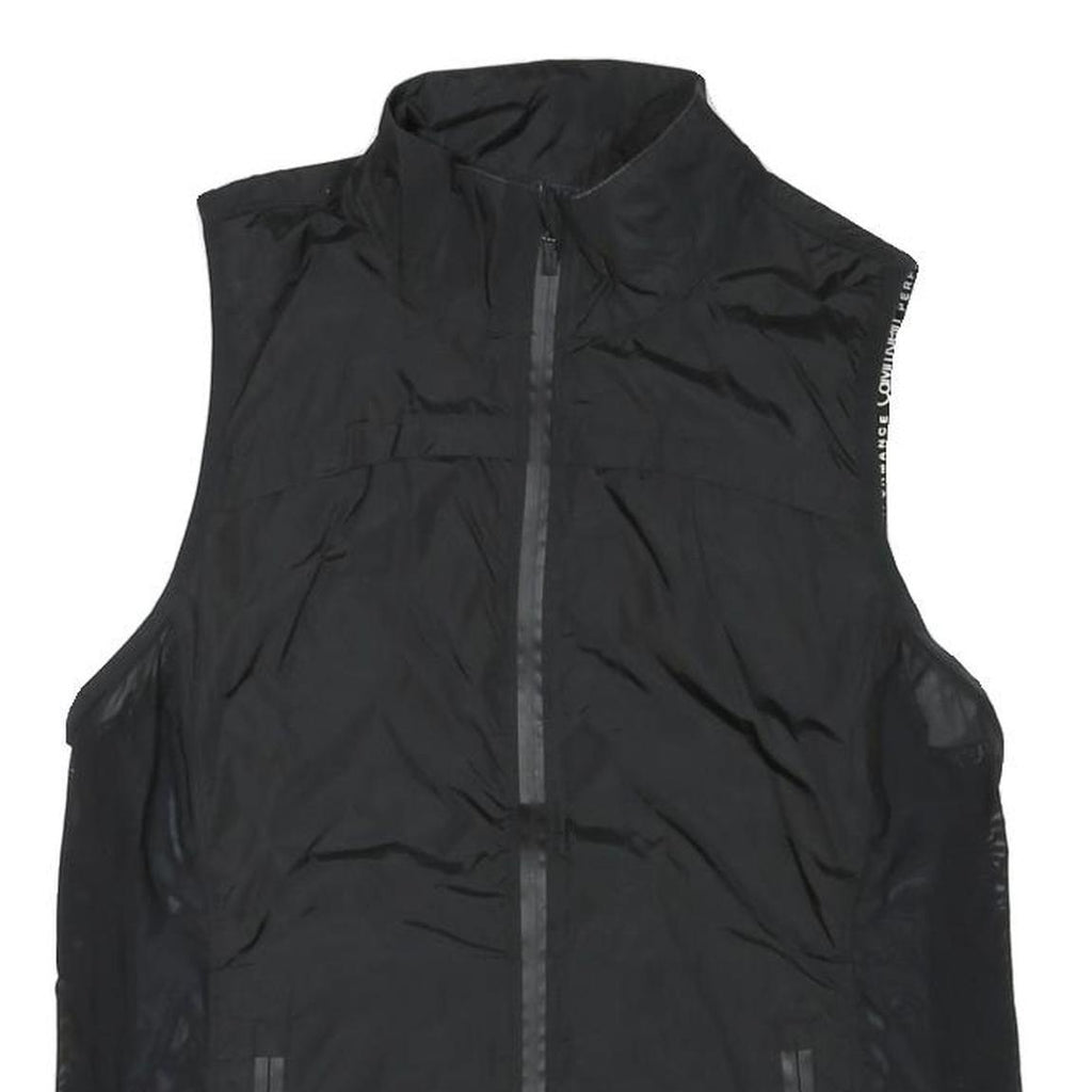 CALVIN KLEIN Womens Black Outdoor Jacket S Polyester Blend Plain Zip Lightweight