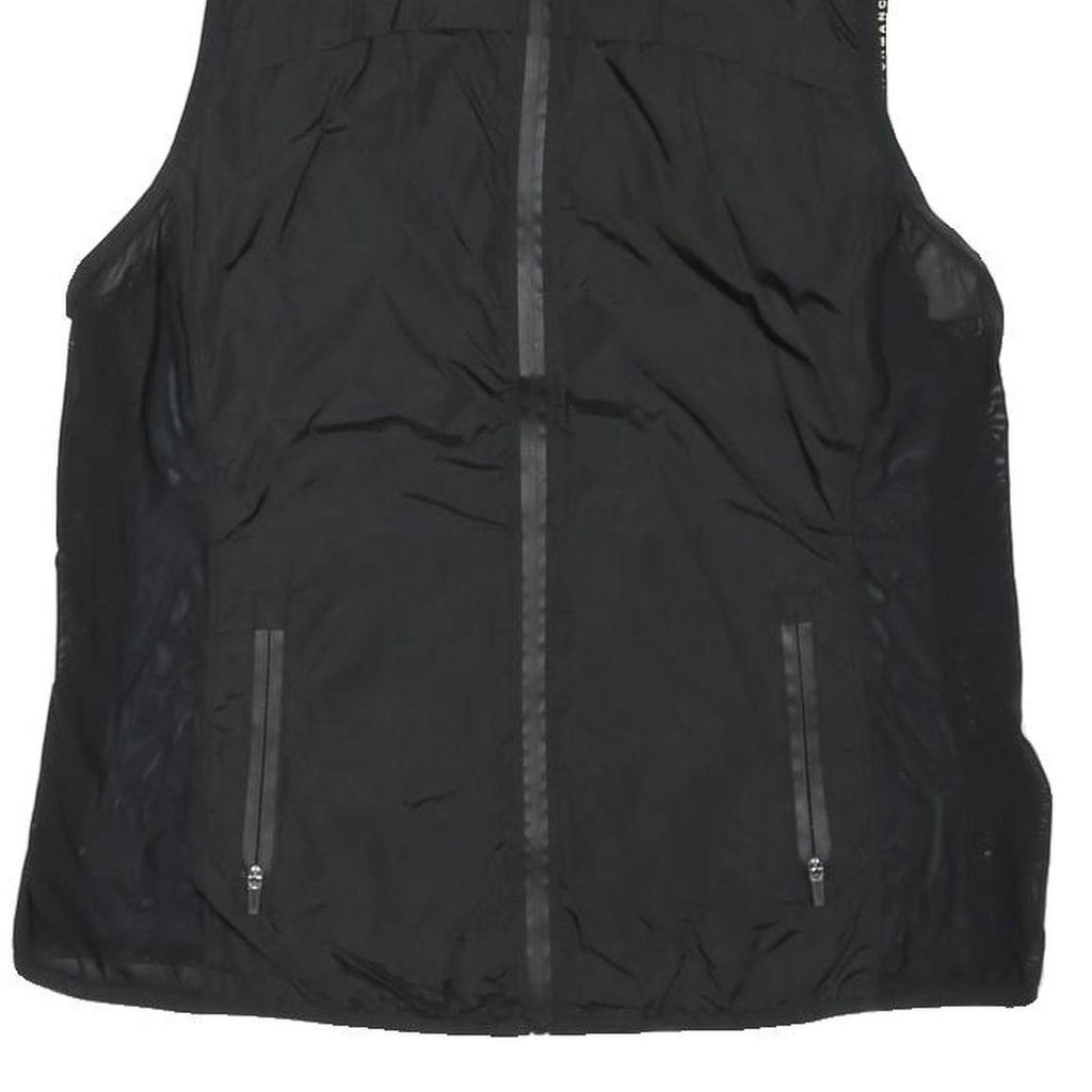 CALVIN KLEIN Womens Black Outdoor Jacket S Polyester Blend Plain Zip Lightweight